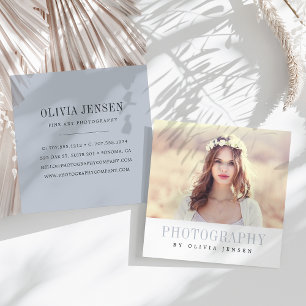 Elegant Gräns Fotograf Fyrkantigt Visitkort