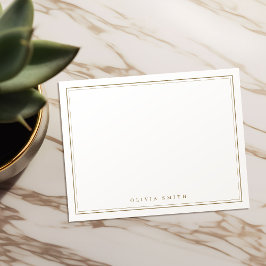 Elegant gräns minimalistisk personlig Stationery Anteckningskort
