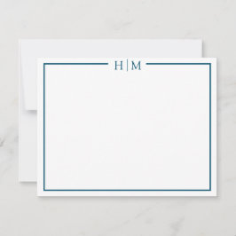 Elegant Gräns Monogrammed minimalistisk minimalist Anteckningskort