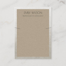 ELEGANT GRÄNS RUST KRAFT NECKLACE VISNING VISITKORT