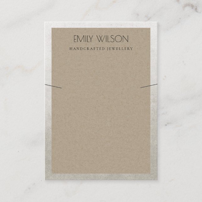 ELEGANT GRÄNS RUST KRAFT NECKLACE VISNING VISITKORT (Framsida)