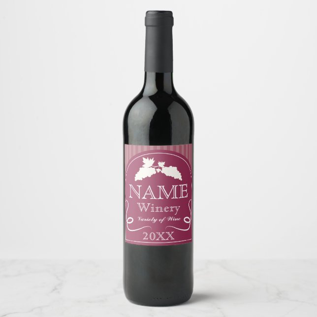 Elegant grapevine design for vin label. vinflaska etikett (Framsida)