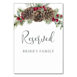 Elegant Gräs Cone-julsignalen Bröllop Reserverad Bordsnummer