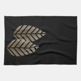 Elegant Gräs Cones koppar Platinum Mönster Kökshandduk