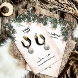 Elegant Gräs Earring Visning Visitkort