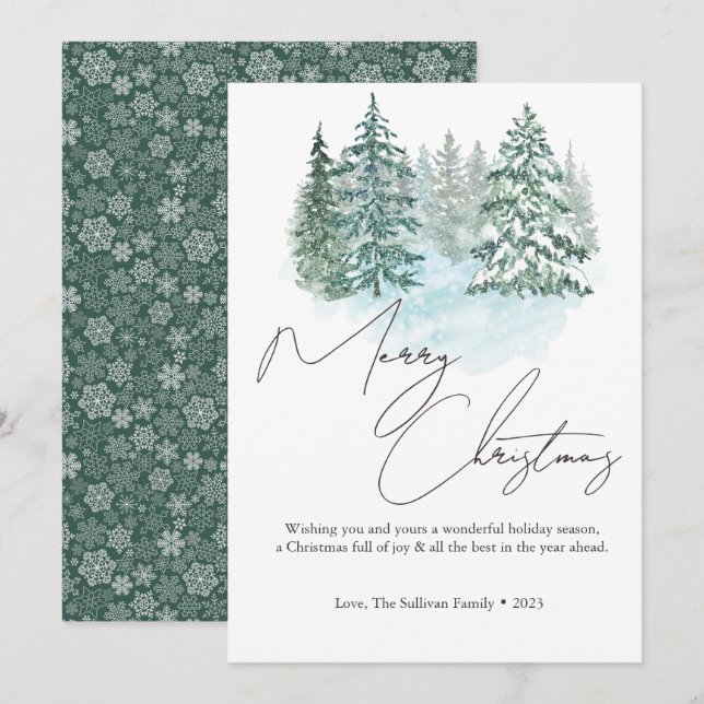 Elegant Gräs Helgdag Card Inbjudningar (Fram/baksida)