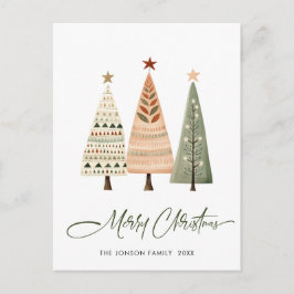 Elegant Gräs-julen Julhälsningar Träd Vykort