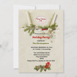 elegant Gräs och julklappar Inbjudningar