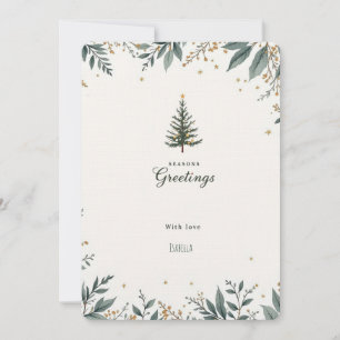 Elegant Gräs Träd & Foliage Säsonhälsningar Invi Inbjudningar