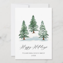 Elegant Gräs Träd, julbolag Hälsning