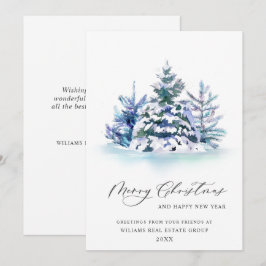 Elegant Gräs Träd, julbolag Hälsning Julkort