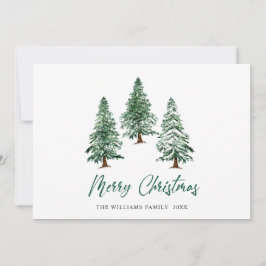 Elegant Gräs Träd, julbolag Hälsning Julkort