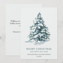 Elegant Gräs Träd, julbolag Hälsning Julkort