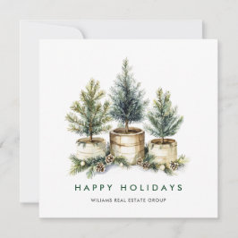 Elegant Gräs Träd, julbolag Hälsning Julkort