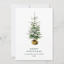 Elegant Gräs Träd, julbolag Hälsning Julkort