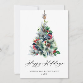 Elegant Gräs Träd, julbolag Hälsning Julkort