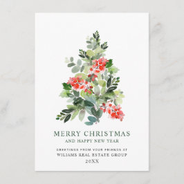 Elegant Gräs Träd, julbolag Hälsning Julkort
