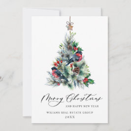 Elegant Gräs Träd, julbolag Hälsning Julkort