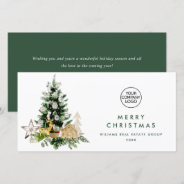 Elegant Gräs Träd, julbolag Hälsning Julkort