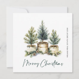 Elegant Gräs Träd, julbolag Hälsning Julkort