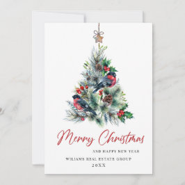 Elegant Gräs Träd, julbolag Hälsning Julkort