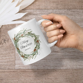 Elegant Gräs Wandan och Greenery | GOD JUL Kaffemugg