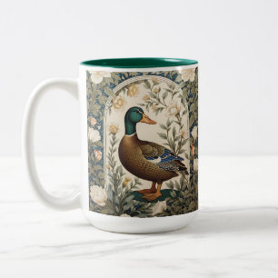 Elegant gräsand William Morris-inspirerad Två-Tonad Mugg