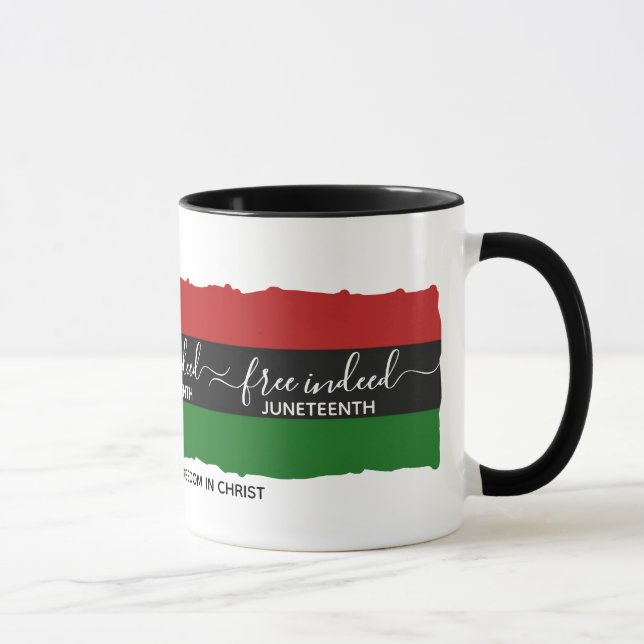Elegant GRATIS FAKTISKT Kristallin Juneteenth Mugg (Höger)