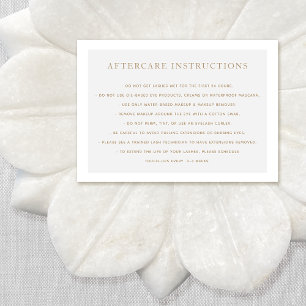 Elegant Grått AfterCare for Lash Extensions Salon Visitkort