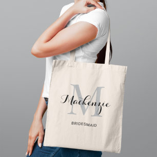 Elegant Grått Black Personligt bröllp Bridesmaid N Tygkasse