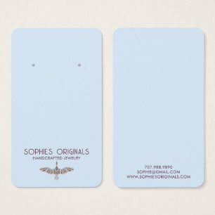 Elegant Grått Blue Bird Logotyp Visitkort