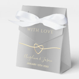 Elegant Grått Bröllop Presentaskar