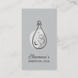 Elegant Grått Essential Oils Aromaterapi Visitkort