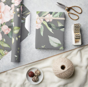Elegant Grått Eucalyptus Greenery Bröllop Presentpapper