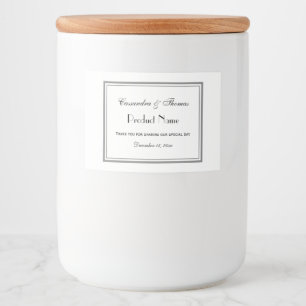 Elegant Grått Framed H Livsmedelsmärke Mat Etiketter