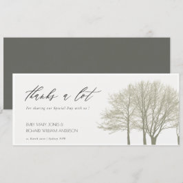 ELEGANT GRÅTT GULD FALL AUTUMN TRÄD TACK INBJUDNINGAR