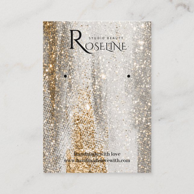 Elegant Grått Guld -Visningen för judendom Visitkort (Framsida)