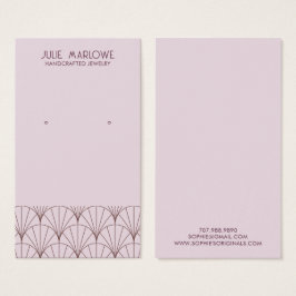 Elegant Grått Lavender Fläkt Mönster Öarring Visni Visitkort