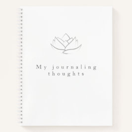 Elegant Grått Lotus Flower Journaling Thoughts