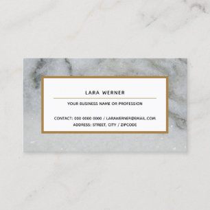 elegant grått marble Rectangular form professionel Visitkort