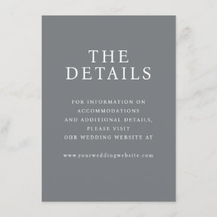 Elegant Grått Minimalistisk Typografisk Tilläggskort