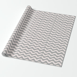 Elegant Grått-minimalistisk Vågigt Linjer Presentpapper