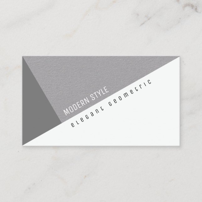 elegant grått, modern stil visitkort (Framsida)