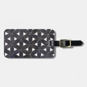 elegant Grått Mosaic-blomman av livet Tile mönster Bagagebricka