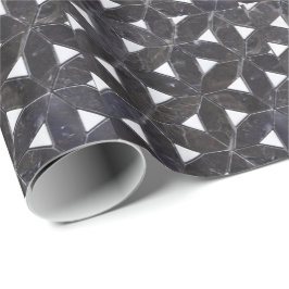 elegant Grått Mosaic-blomman av livet Tile mönster Presentpapper