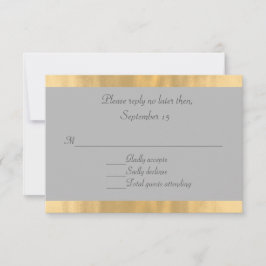 Elegant Grått och Guld Bröllop OSA-kort OSA Kort