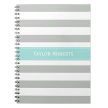 Elegant Grått och Mint Grönt Rand Mönster