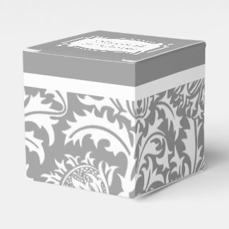 Elegant Grått och White William Morris Bröllop Presentaskar