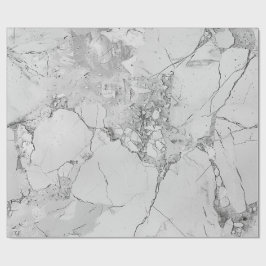 Elegant Grått "Opulent Marble Whorl" Marble Strukt Presentpapper