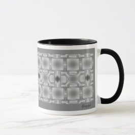Elegant Grått Patterned Mugg